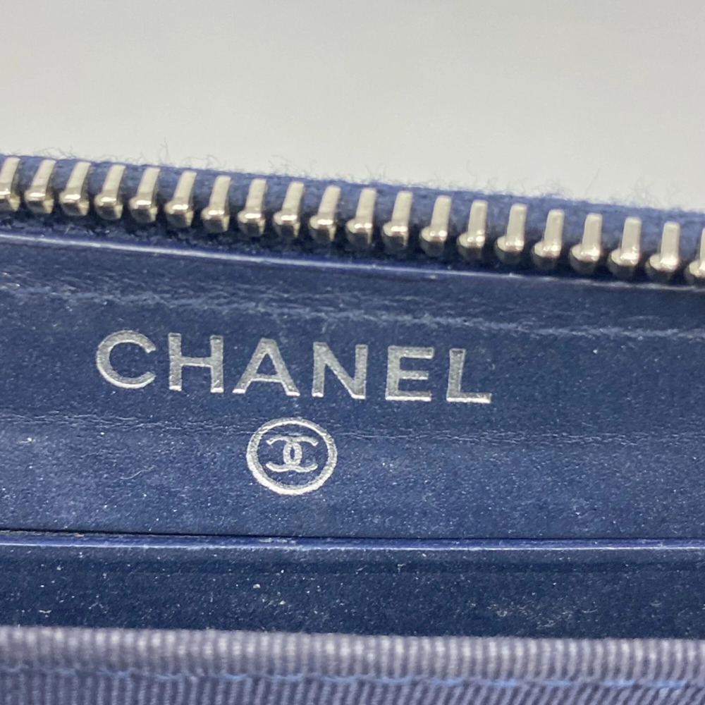 CHANEL Authentic Blue Leather Wallet - Picture 4 of 12